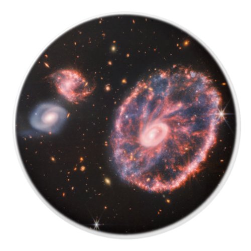 Cartwheel Galaxy James Webb Space Telescope Ceramic Knob