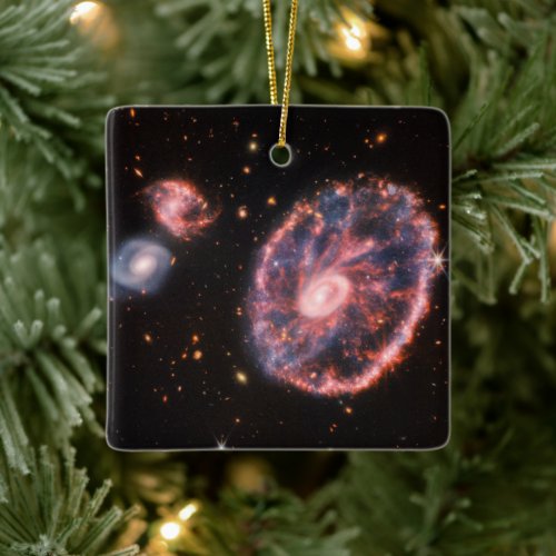 Cartwheel Galaxy James Webb Space Telescope Ceramic Ornament