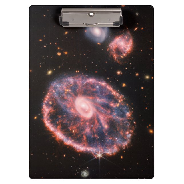 Cartwheel Galaxy, James Webb Space Telescope Clipboard (Front)