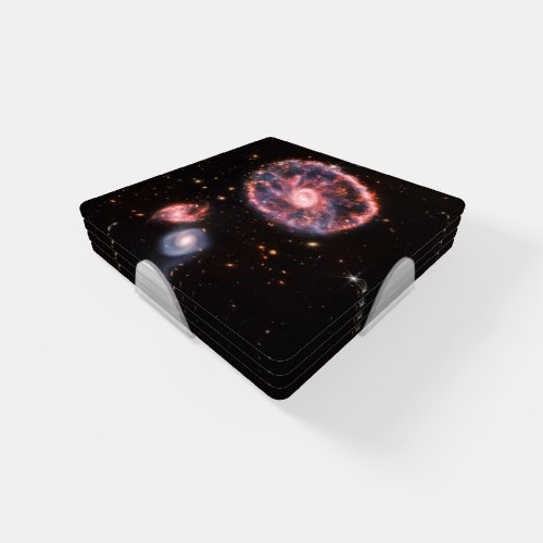 Cartwheel Galaxy James Webb Space Telescope Coaster Set