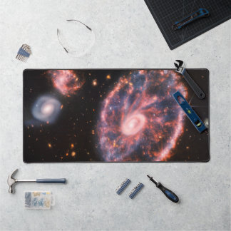 Cartwheel Galaxy, James Webb Space Telescope Desk Mat