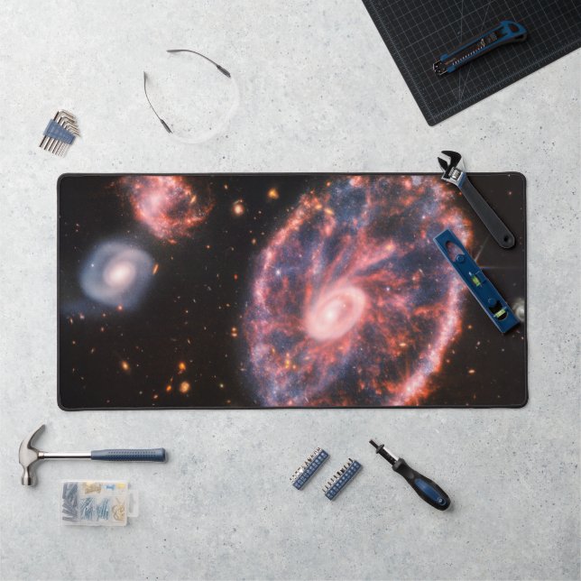 Cartwheel Galaxy, James Webb Space Telescope Desk Mat (Workstation)