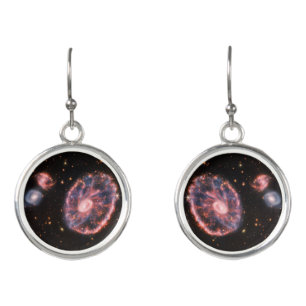 Cartwheel Galaxy, James Webb Space Telescope Earrings