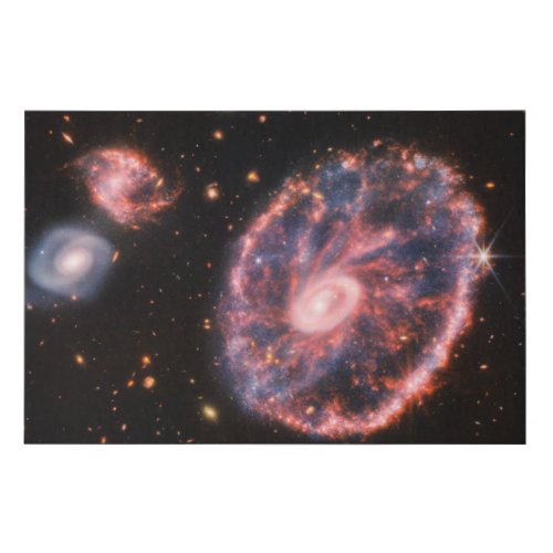 Cartwheel Galaxy James Webb Space Telescope Faux Canvas Print