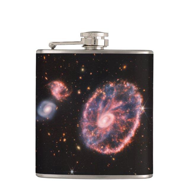 Cartwheel Galaxy, James Webb Space Telescope Flask (Front)