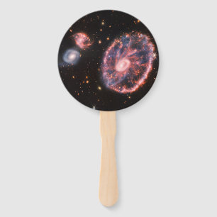Cartwheel Galaxy, James Webb Space Telescope Hand Fan