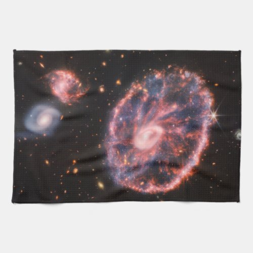 Cartwheel Galaxy James Webb Space Telescope Kitchen Towel