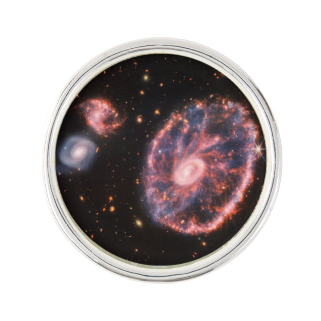 Cartwheel Galaxy, James Webb Space Telescope Lapel Pin (Front)