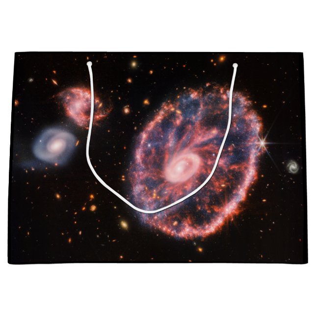 Cartwheel Galaxy, James Webb Space Telescope Large Gift Bag (Front)