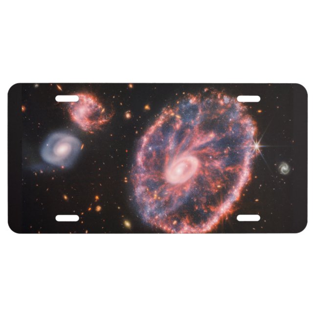 Cartwheel Galaxy, James Webb Space Telescope License Plate (Front)