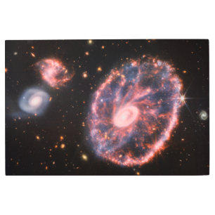 Cartwheel Galaxy, James Webb Space Telescope Metal Print