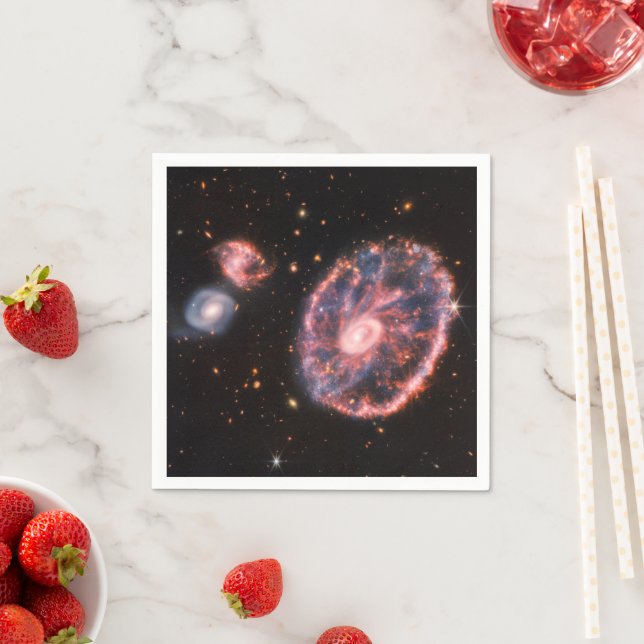 Cartwheel Galaxy, James Webb Space Telescope Napkins (Insitu)