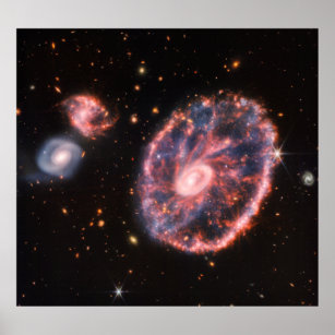 Cartwheel Galaxy, James Webb Space Telescope Poster