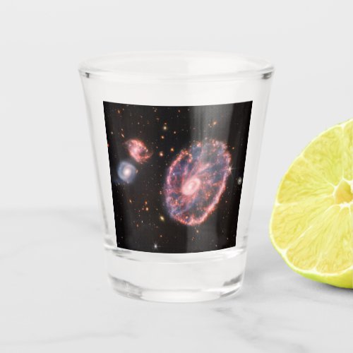 Cartwheel Galaxy James Webb Space Telescope Shot Glass