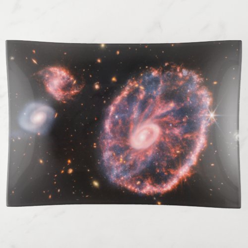 Cartwheel Galaxy James Webb Space Telescope Trinket Tray