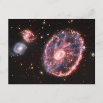 Cartwheel Galaxy Jwst James Webb Space Telescope I Postcard by GigaPacket at Zazzle