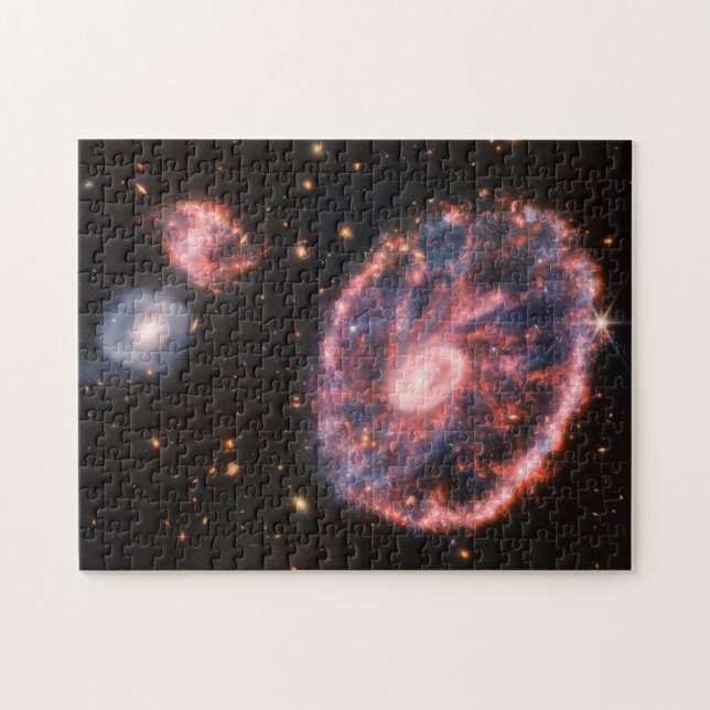 Cartwheel Galaxy JWST James Webb Space Telescope Jigsaw Puzzle (Horizontal)