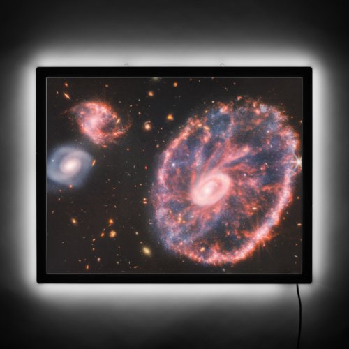 Cartwheel Galaxy JWST James Webb Space Telescope LED Sign