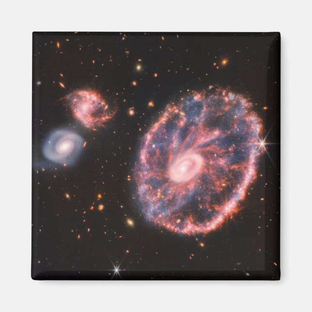 Cartwheel Galaxy JWST James Webb Space Telescope Magnet (Front)