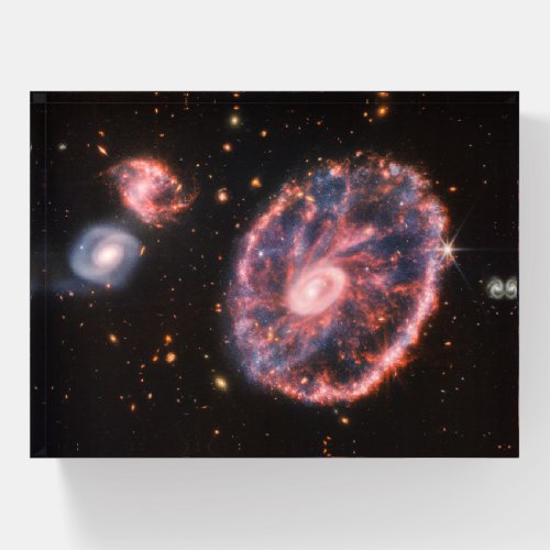 Cartwheel Galaxy JWST James Webb Space Telescope Paperweight