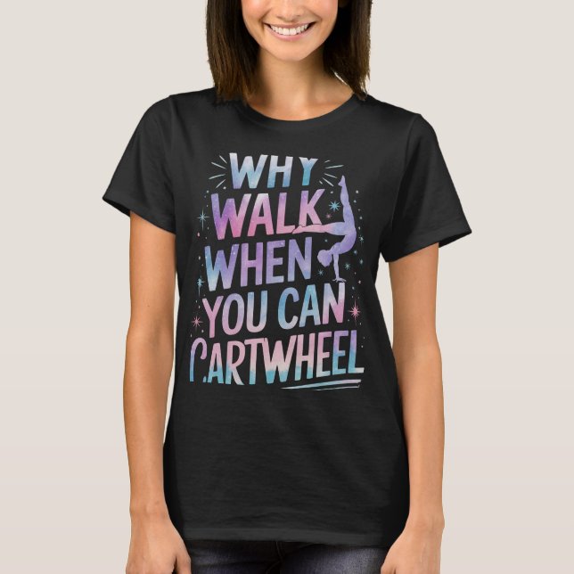 Cartwheel Gymnast Girl T-Shirt Classic Fit Tie Dye (Front)