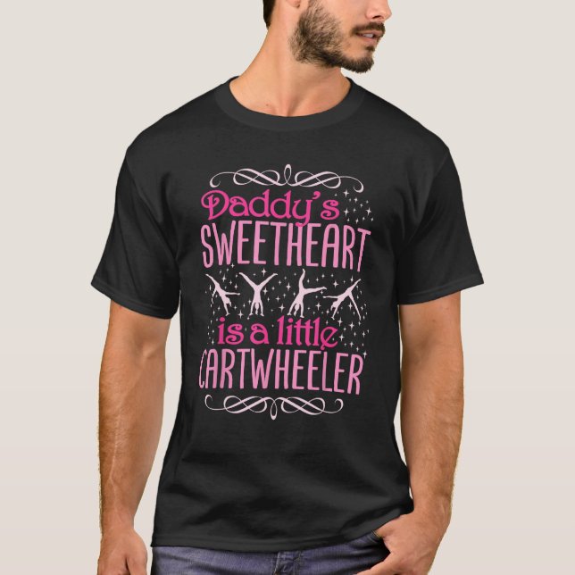Cartwheel Gymnastics Gymnast Girls 4 T-Shirt (Front)