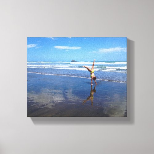Cartwheel on the Beach Canvas Print