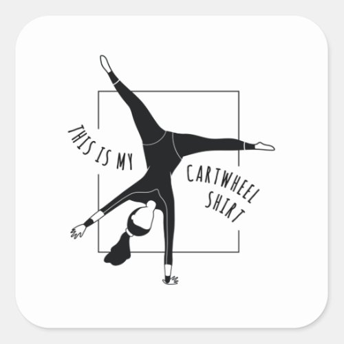 Cartwheel Shirt Square Sticker