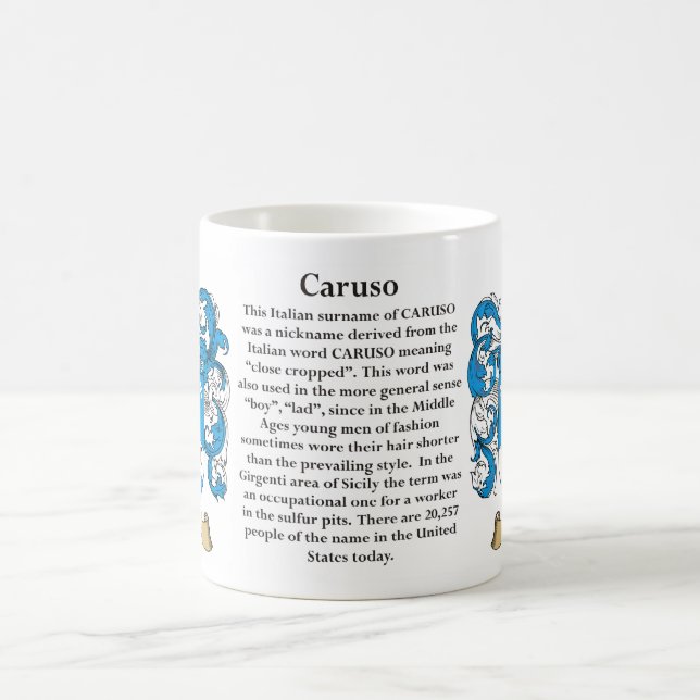 Caruso the Origin the Meaning and the Crest Coffee Mug Zazzle