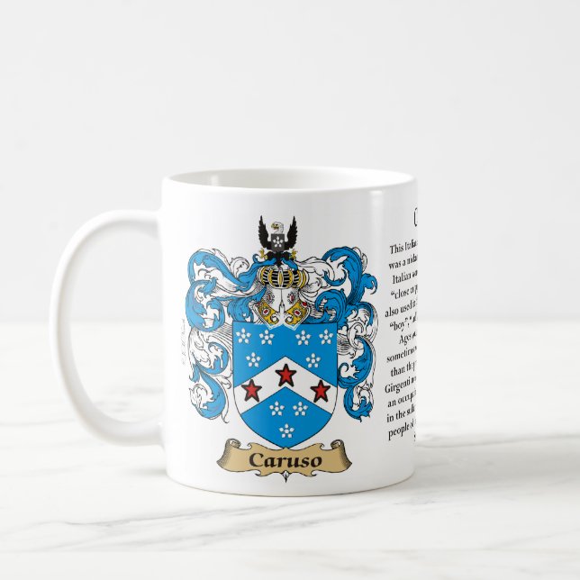 Caruso the Origin the Meaning and the Crest Coffee Mug Zazzle