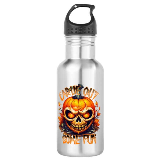 Carve Out Some Fun Stainless Steel Water Bottle (Front)