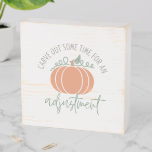 Carve out some time for an adjustment wooden box sign