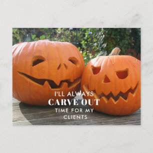 Carve Out Time – Elegant Fall Referral   Real Esta Announcement Postcard