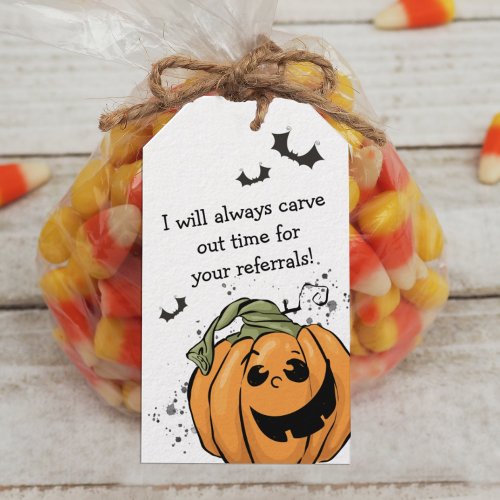 Carve out Time for Your Referrals Halloween Gift Tags