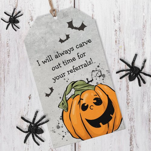 Carve out Time for Your Referrals Halloween Gift Tags