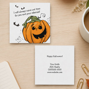 Carve out Time for Your Referrals Halloween Note Card