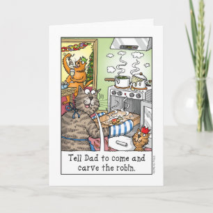 Carve the robin! holiday card