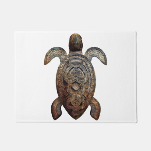 Carved Artistic Sea Turtle Doormat