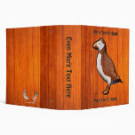 Carved Atlantic Puffin 3 Ring Binder