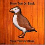 Carved Atlantic Puffin Cutout<br><div class="desc">A digitally produced wood carving, or engraving, of an Atlantic Puffin. Add your own text. The Atlantic Puffin (Fratercula arctica) feeds primarily by diving in the water. They breed in large colonies on coastal cliffs or offshore islands in the North Atlantic. They shed the colorful outer parts of their bills...</div>