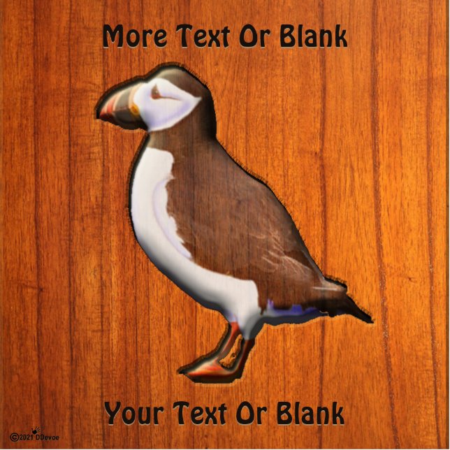 Carved Atlantic Puffin Cutout (Front)
