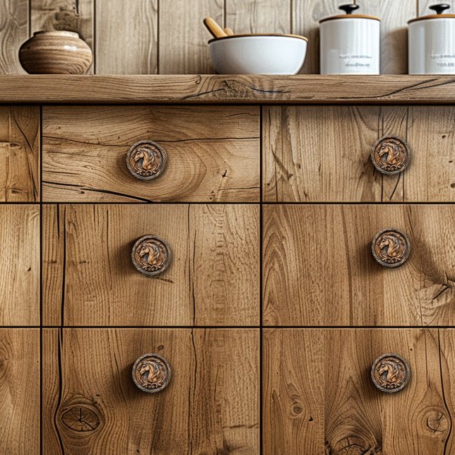 Carved  Beautiful Horse Rope Flowers Ceramic Knob (Creator Uploaded)