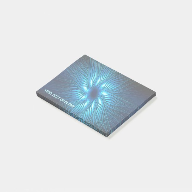 Carved Blue Star Canvas Print Post-it Notes (Angled)