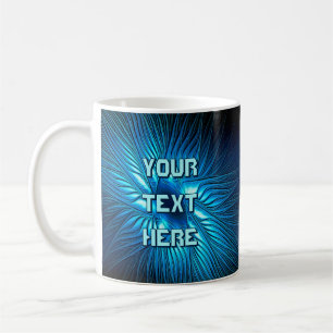 Carved Blue Star Coffee Mug