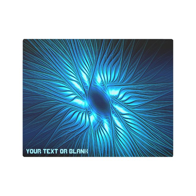 Carved Blue Star Metal Print (Front)