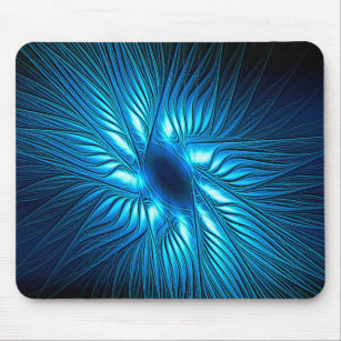 Carved Blue Star Mouse Pad