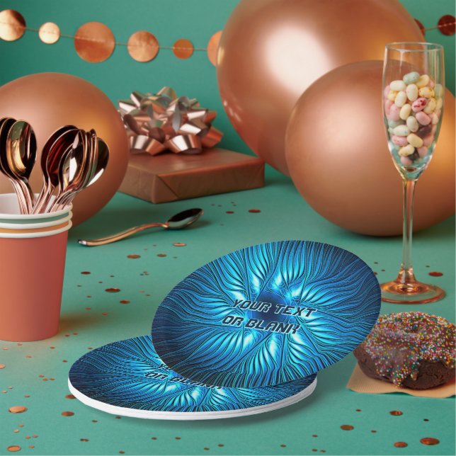 Carved Blue Star Paper Plates (Multi)