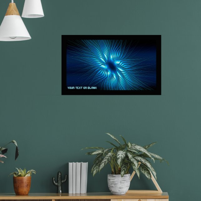 Carved Blue Star Poster (Living Room 1)