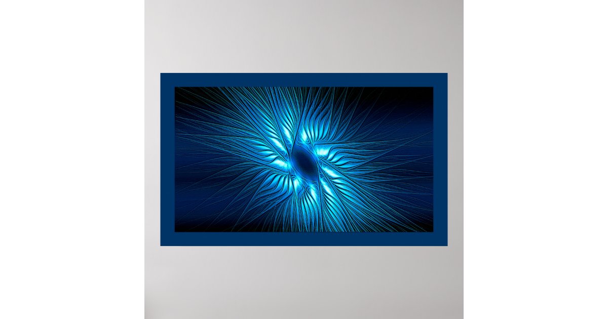 Carved Blue Star Poster | Zazzle