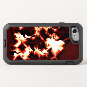 Carved bonfire on dark background OtterBox defender iPhone SE/8/7 case